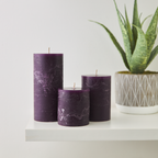Purple Unscented 3x6 Pillar Candles