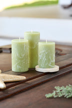 Sage Driftwood Scented 3x6 Pillar Candles